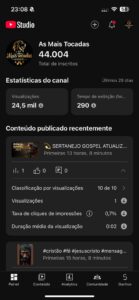 canal do youtube a venda