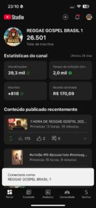 canal do youtube a venda