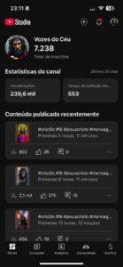 canal do youtube a venda