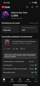 canal do youtube a venda